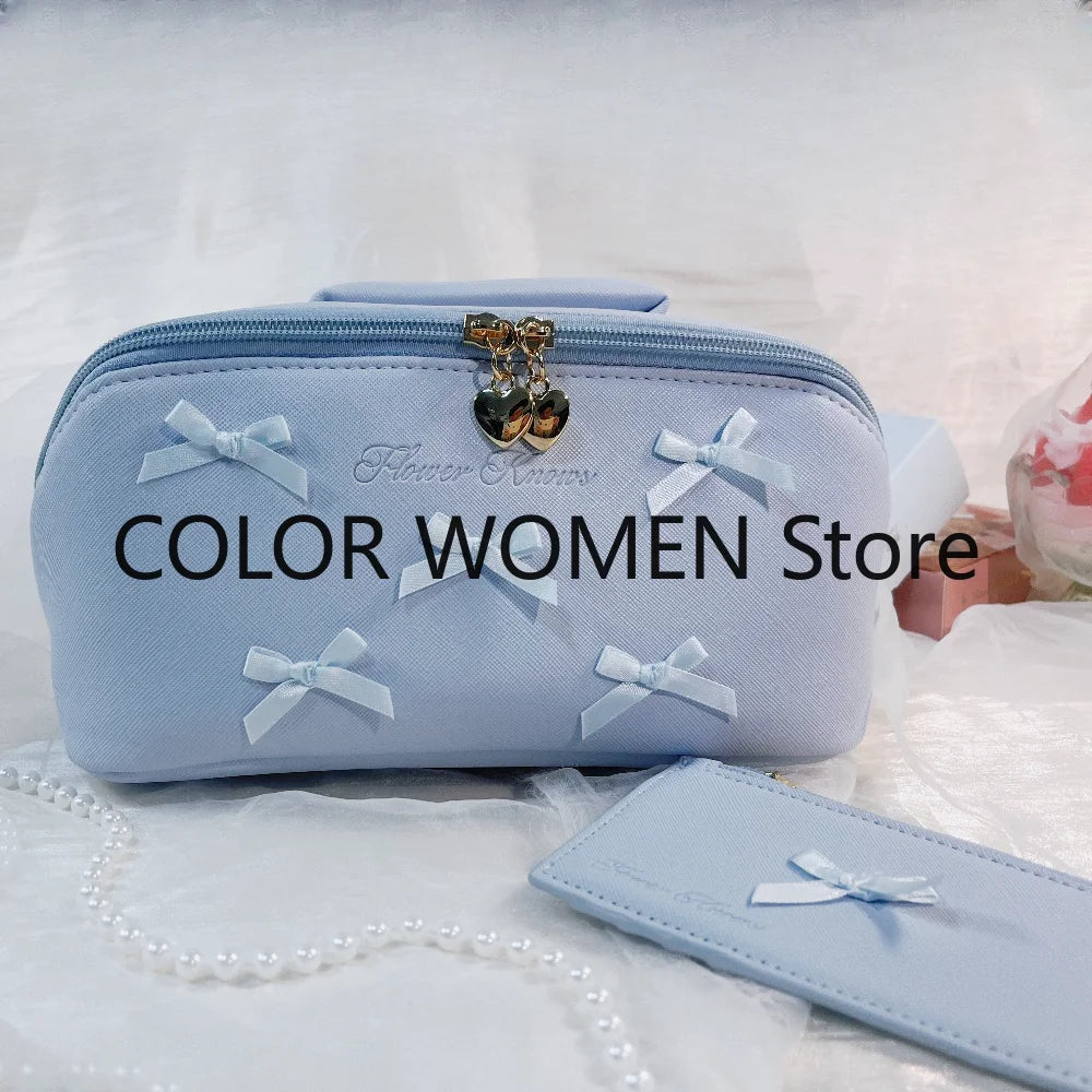 Flower Knows Genuine Leather Makeup Bag & Cosmetic Organizer Cosmetic Organizer Bag SWANS