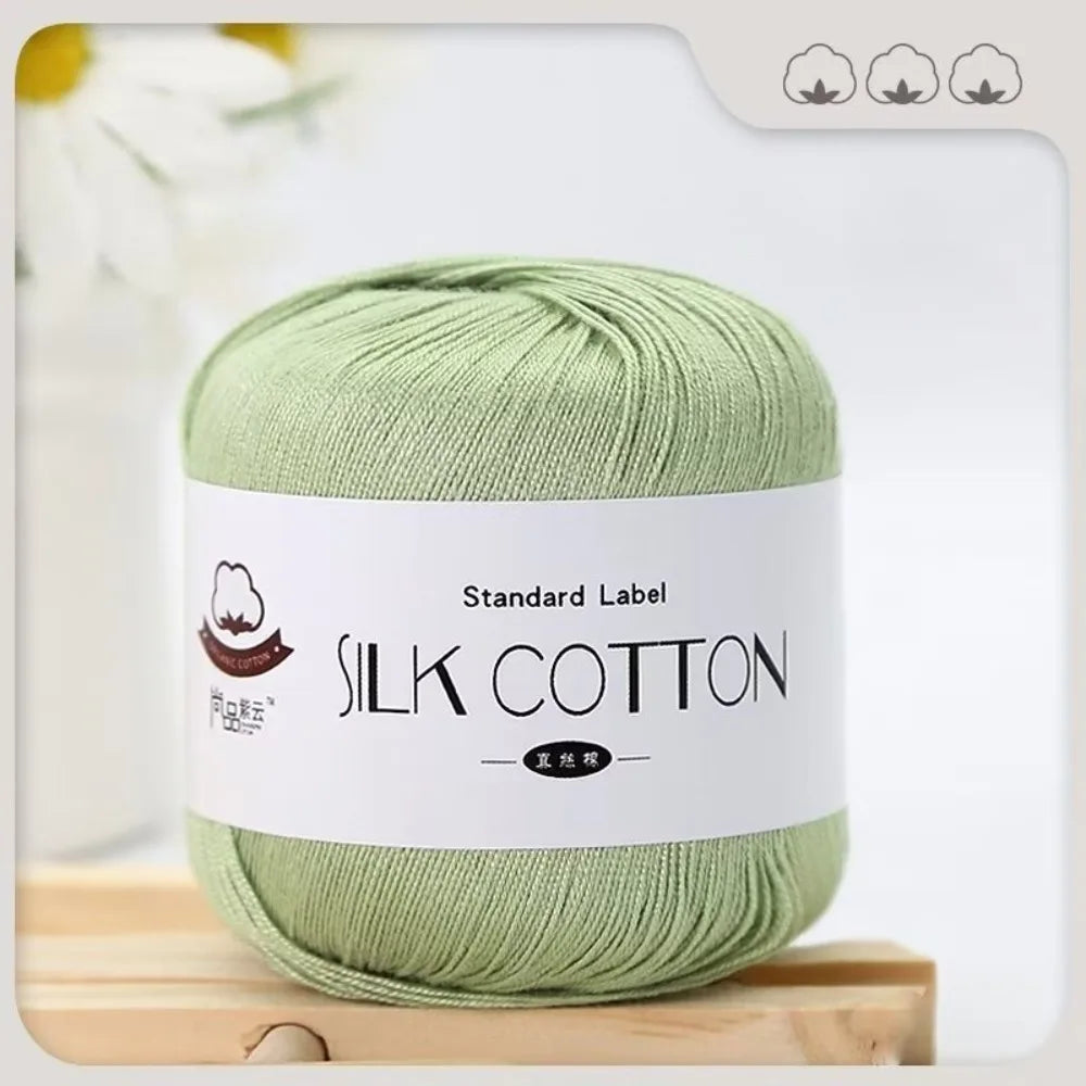 Milk Cotton Silk Yarn 50g – Soft DIY Crochet & Knitting Yarn