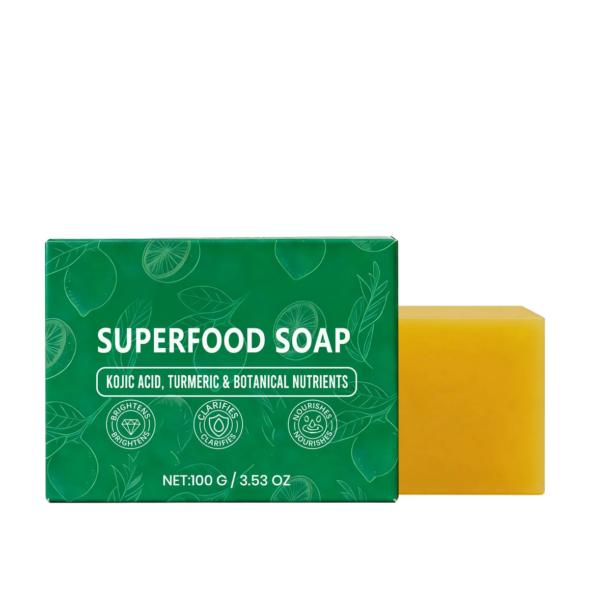 Turmeric Kojic Acid Soap – Brightening & Deep Cleansing Bar 100g Brightening Soap Bar SWANS 100g boxed