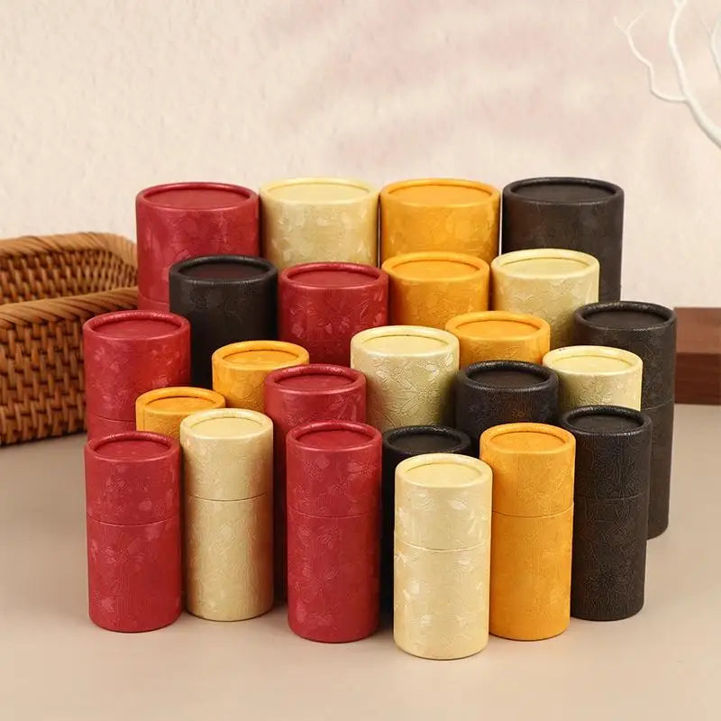 Kraft Paper Cylinder Tube Gift Box for Essential Oil Bottles Kraft Paper Tube Box SWANS