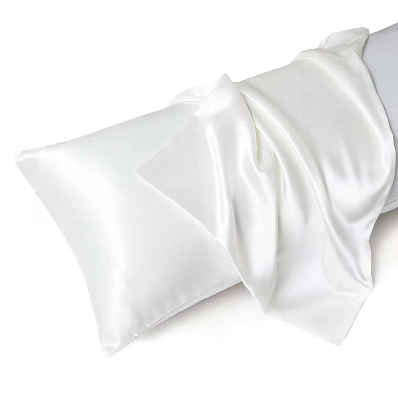 SWANS Satin Pillowcase Pair – Soft, Breathable Envelope Close Satin Pillowcase SWANS white 1 Pair 2pcs
