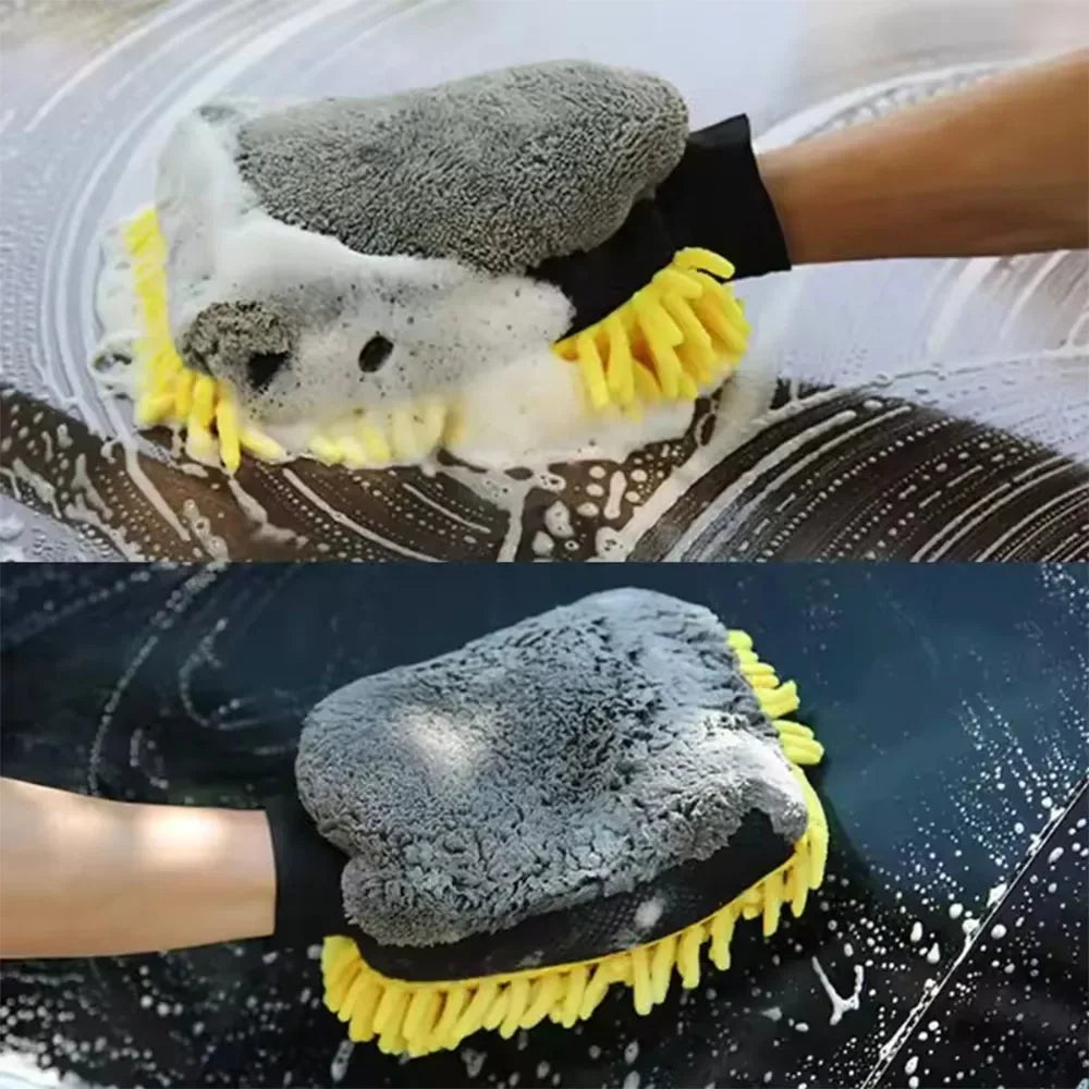 Microfiber Chenille Car Wash Gloves – Waterproof Mitt 1/5 Pack Car Wash Mitt SWANS