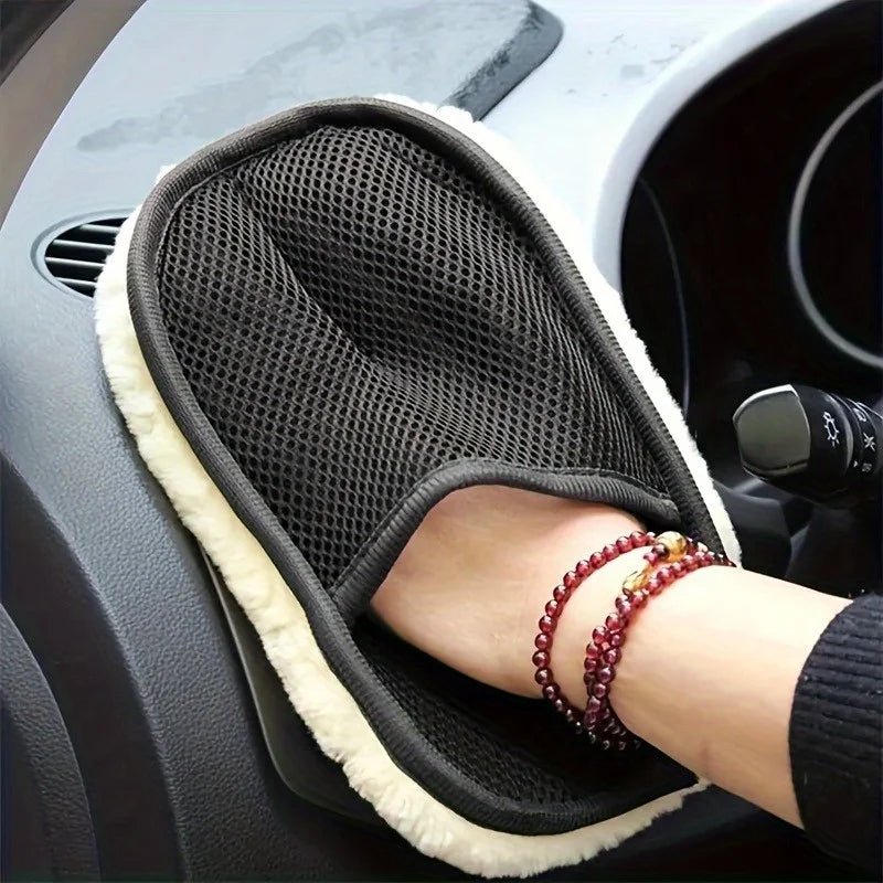 SWANS Microfiber Car Cleaning Gloves & Detailing Brush Set Car Cleaning Set SWANS