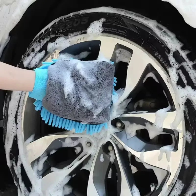 Microfiber Chenille Car Wash Mitt – Waterproof Detailing Glove Car Wash Mitt SWANS