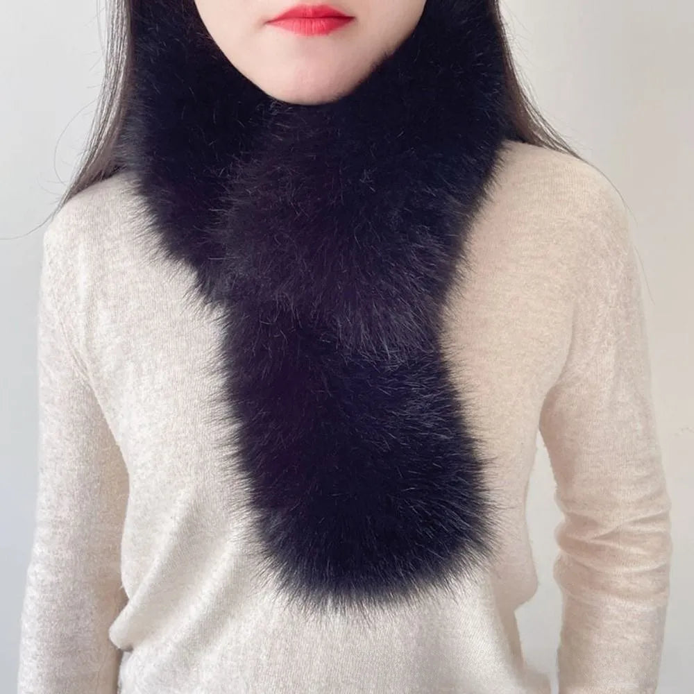 Luxury Faux Fur Winter Neck Scarf – Plush Warm Wrap for Women Faux Fur Scarf SWANS