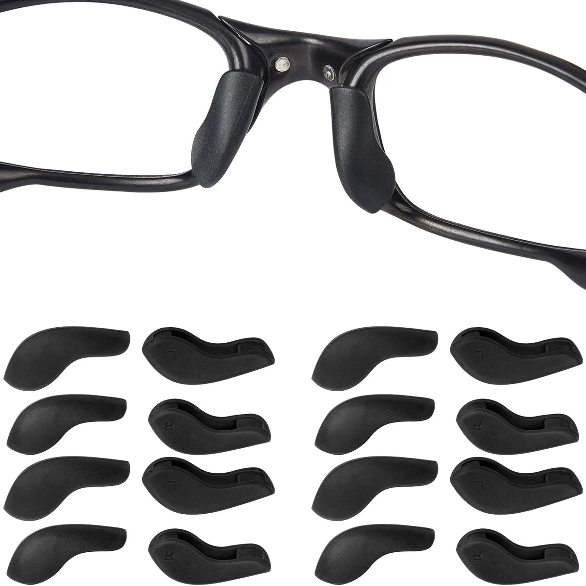 Silicone Nose Pads for Oakley X Squared OO6011 – Black Replacement Eyewear Accessories SWANS 4 Pairs