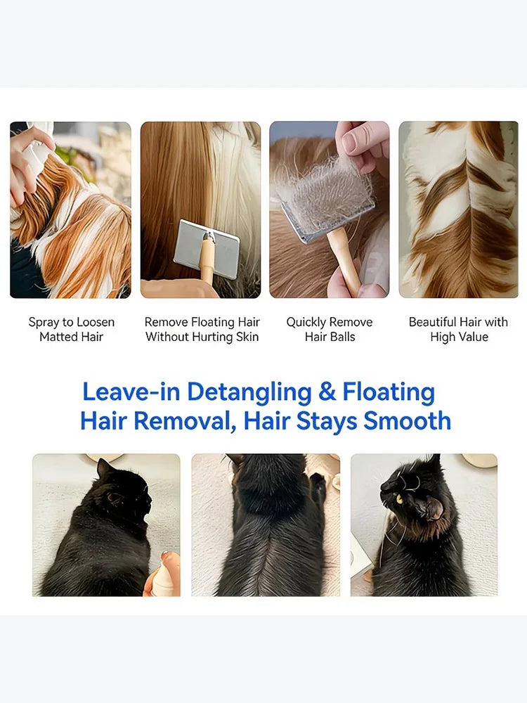 XMSJ 50ml No-Rinse Pet Detangling Spray – Dog & Cat Conditioner Pet Detangling Spray SWANS