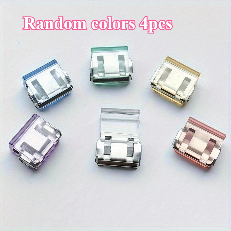 Trouser Leg Fixing Clips – Hidden No-Sew Buckle Closure Trouser Leg Clips SWANS Random colors 4pcs