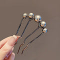 Pearl U-Shaped Hairpin – Antique Chinese Style Hair Comb Pin Hair Comb Hairpin SWANS Black