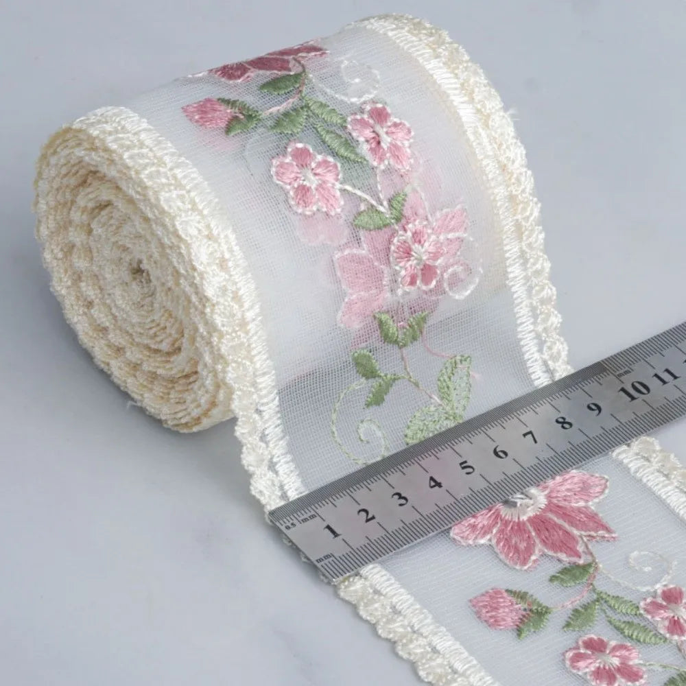 3.5in x 5 Yards Polyester Lace Trim Ribbon – Sewing & Crafts Lace Trim Ribbon SWANS 02