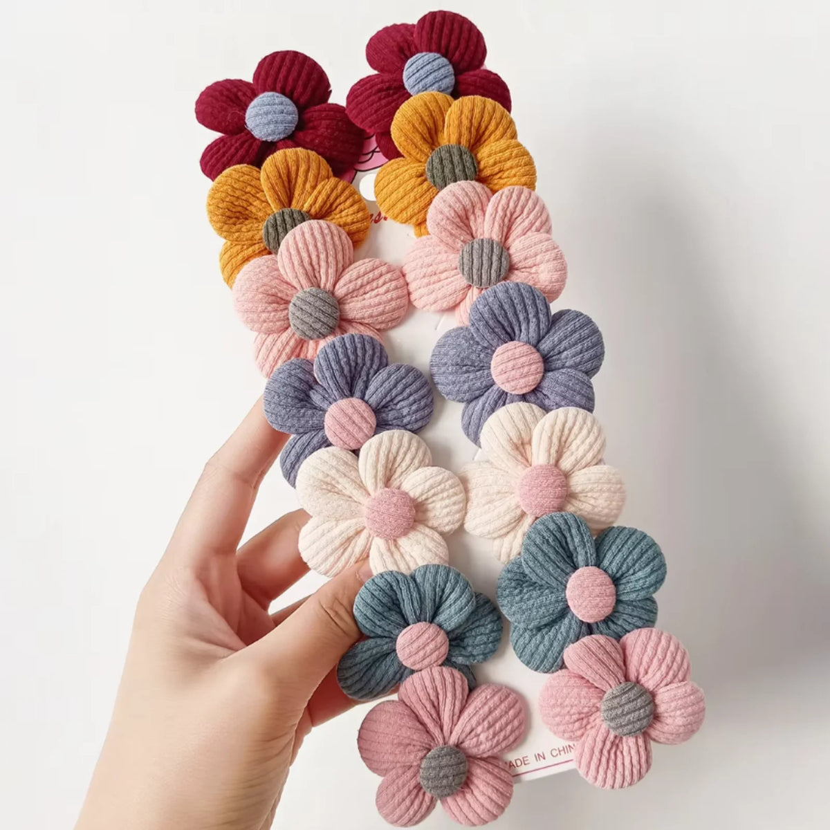 Kids Fabric Flower Hair Clips – Cute Girls Barrettes 7/14 Pcs Kids Hair Clips SWANS