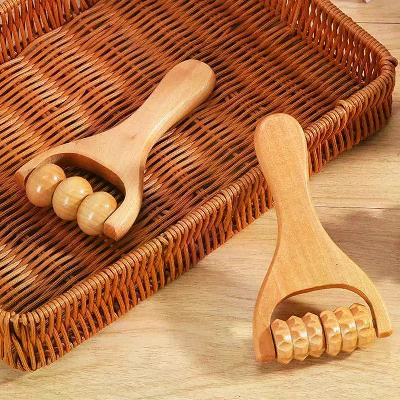 YOVIP Wooden Roller Massager – Shoulder, Neck & Body Wooden Roller Massager SWANS