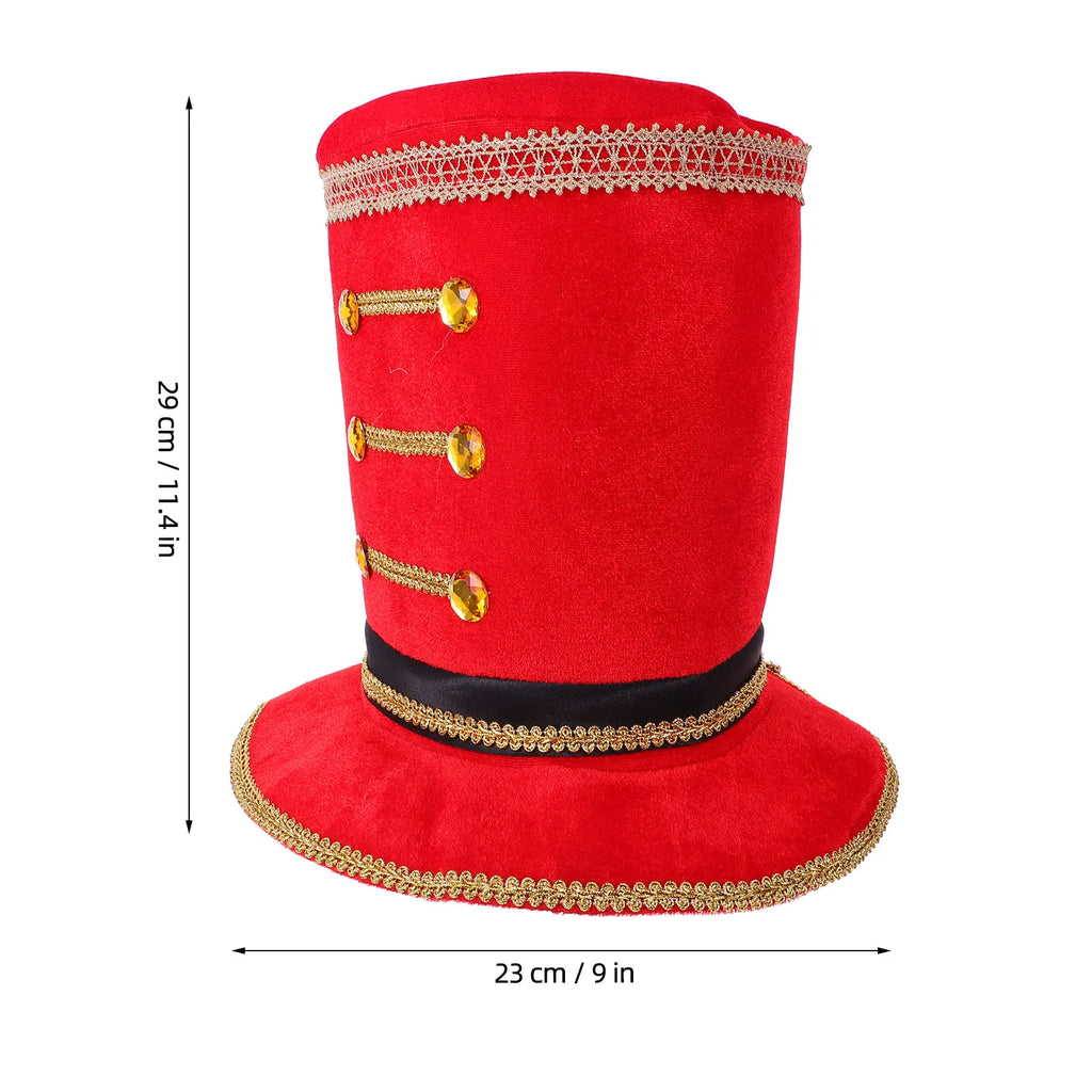 Red Nutcracker Christmas Tree Topper Hat | Holiday Costume Holiday Costume Hat SWANS