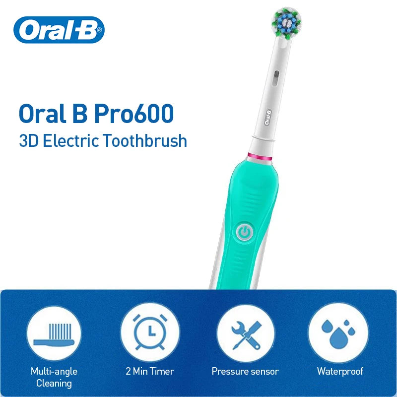 Oral-B Pro600 3D Electric Toothbrush – Timer & IPX7 Electric Toothbrush SWANS