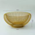 Nordic Double-Layer Wire Mesh Fruit & Snack Basket | SWANS Wire Mesh Fruit Basket SWANS Gold - 30CM