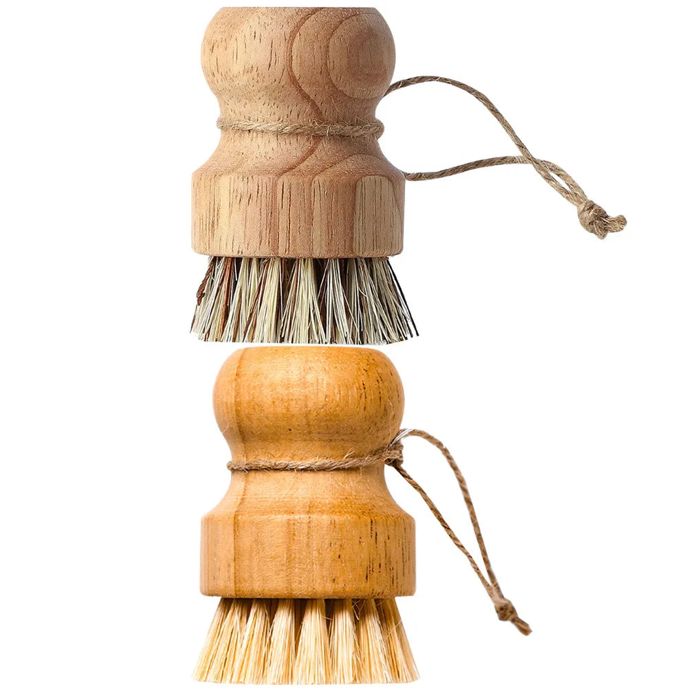 ROSENICE 2-Pack Wok Brush Dish Scrubber – Kitchen Pot Cleaner Kitchen Scrub Brush SWANS Default Title