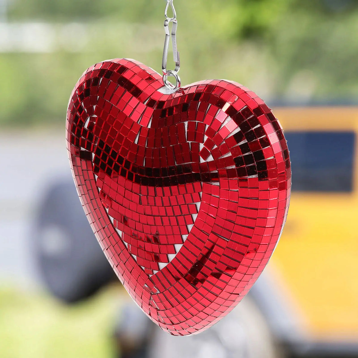 Heart-Shaped Disco Mirror Ball Hanging Ornament | Party Décor Party Hanging Ornament SWANS
