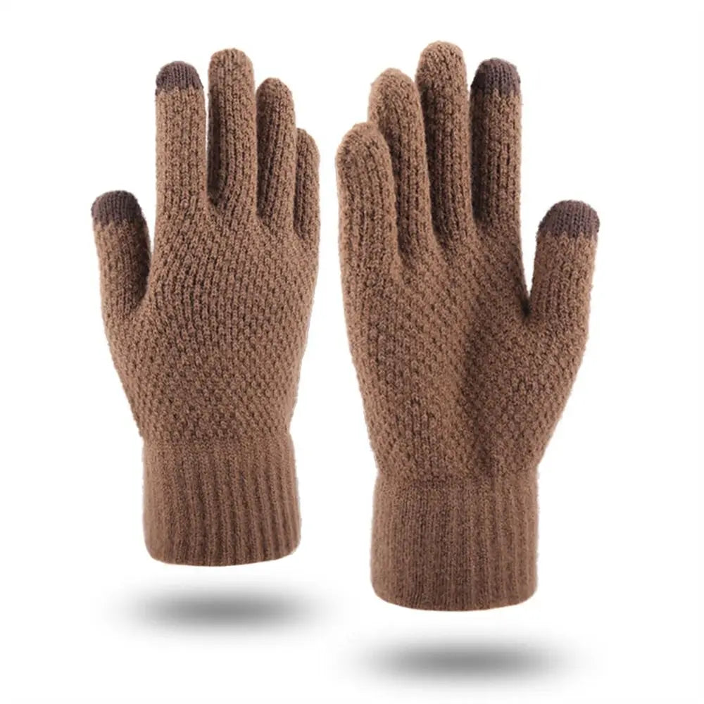 Unisex Knitted Touch Screen Gloves – Thick Warm Windproof Knitted Winter Gloves SWANS