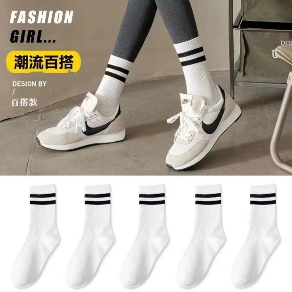 Men's Breathable Crew Socks Parallel Bars Design – 10-Pack Men's Crew Socks SWANS