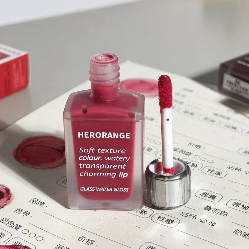 Water-Glow Mirror Lip Gloss – Hydrating Korean Lip Tint Mirror Lip Gloss SWANS