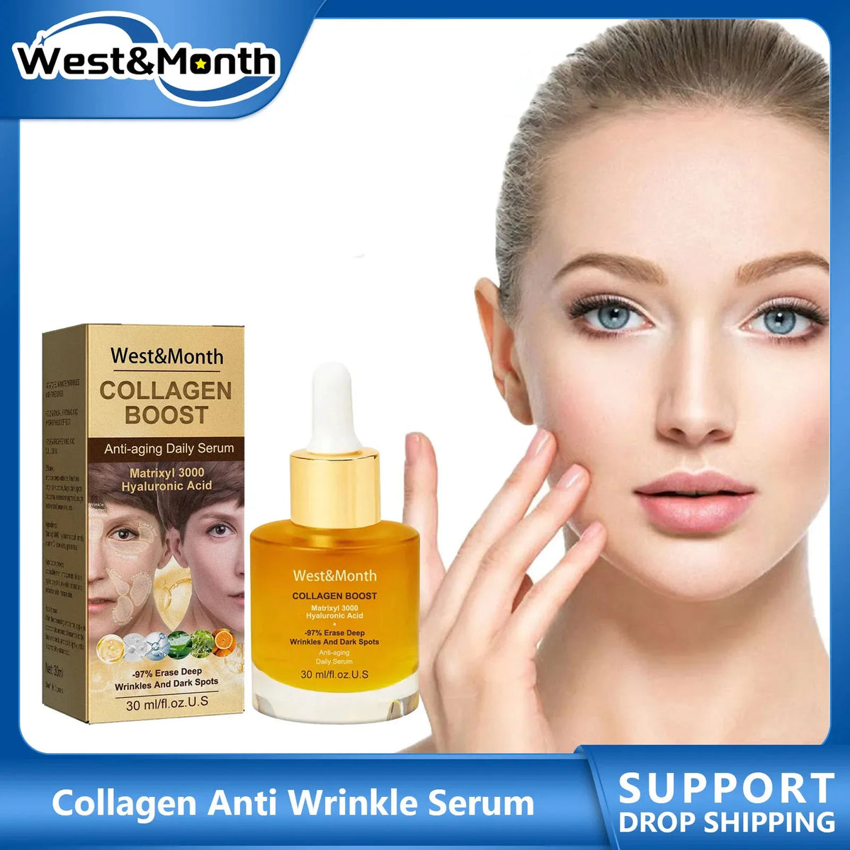 West Month Collagen Firming Face Serum – Anti-Aging 30ml Anti-Aging Face Serum SWANS