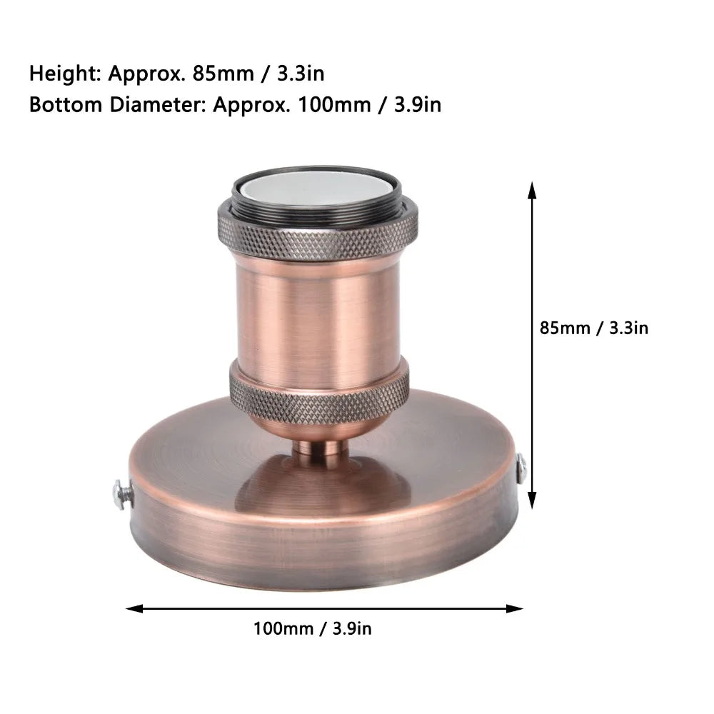 Vintage E26/E27 Ceiling Lamp Holder – Aluminum 100-240V Ceiling Lamp Holder SWANS