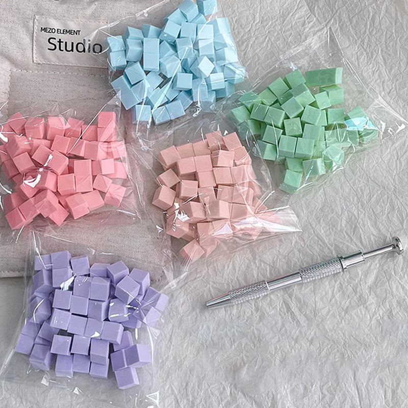 50/100Pcs Gradient Nail Art Sponge Set & Grab Pen – Ombre Nail Art Sponge Set SWANS