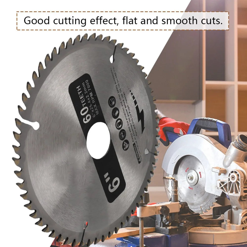 6-Inch 60-Tooth Carbide Circular Saw Blade – 25.4mm Arbor Circular Saw Blade SWANS