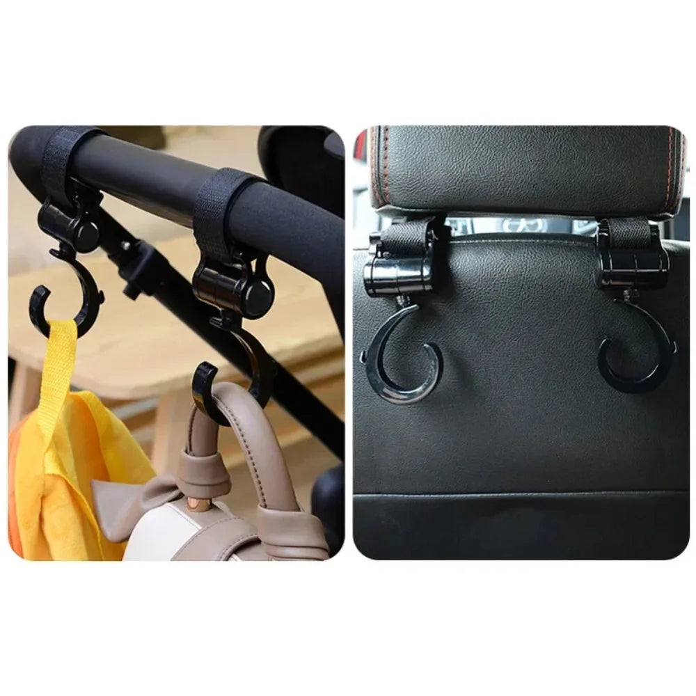 SWANS Stroller Hooks 2-Pack – Universal Pram & Cart Bag Holder Stroller Hook SWANS