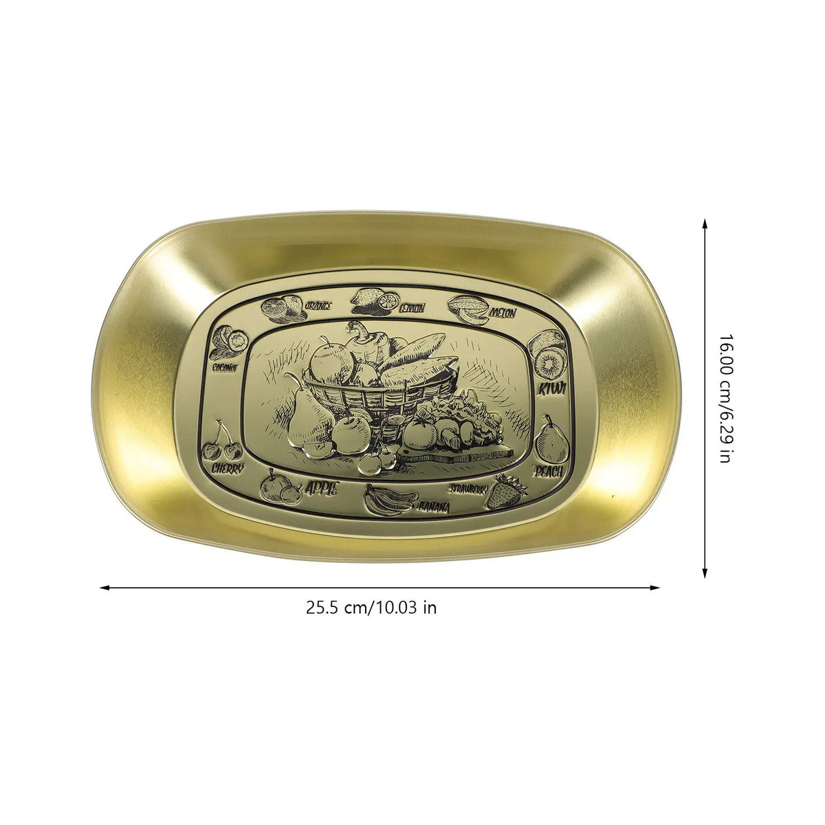 WINOMO Gold Tinplate Dessert Serving Tray – Decorative Fruit Plate Decorative Serving Tray SWANS