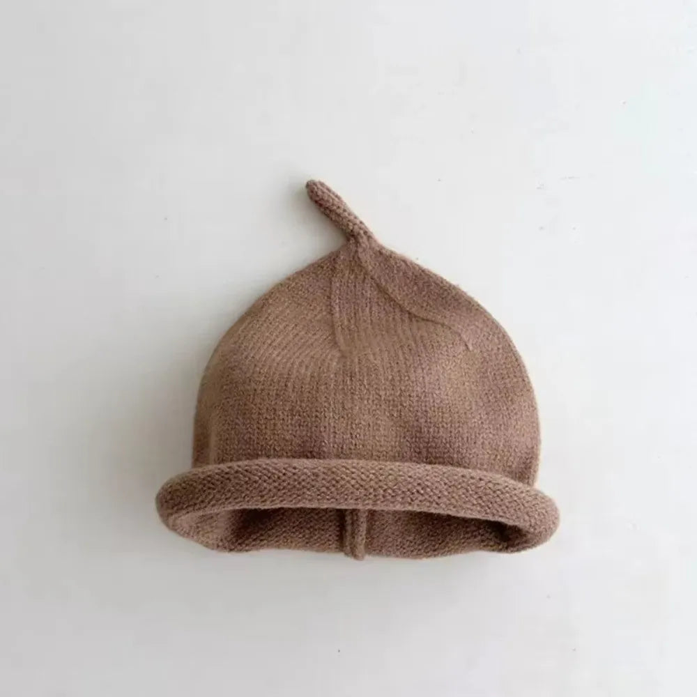 Kids Winter Knit Beanie Hat – Warm Cotton Baby Cap Ages 1–4 Kids Winter Beanie SWANS Khaki