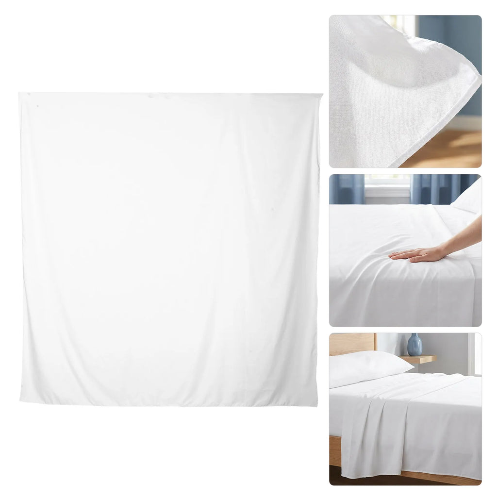 King Size White Flat Sheet – Soft Cooling Hotel Top Sheet Flat Bed Sheet SWANS Default Title