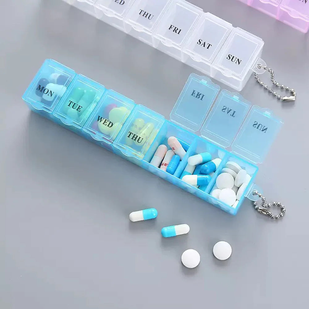 Mini 7-Grid Transparent Storage Box – Small Item Organizer Small Item Organizer SWANS
