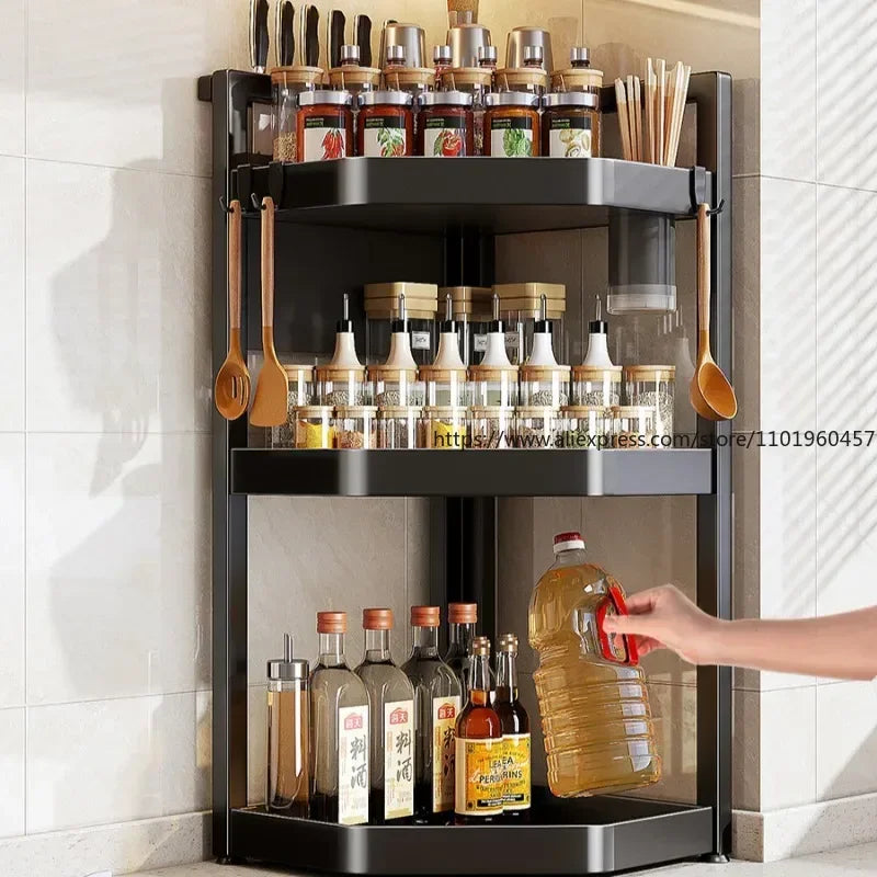 SWANS Corner Triangle Kitchen Utensil & Condiment Rack Kitchen Storage Rack SWANS