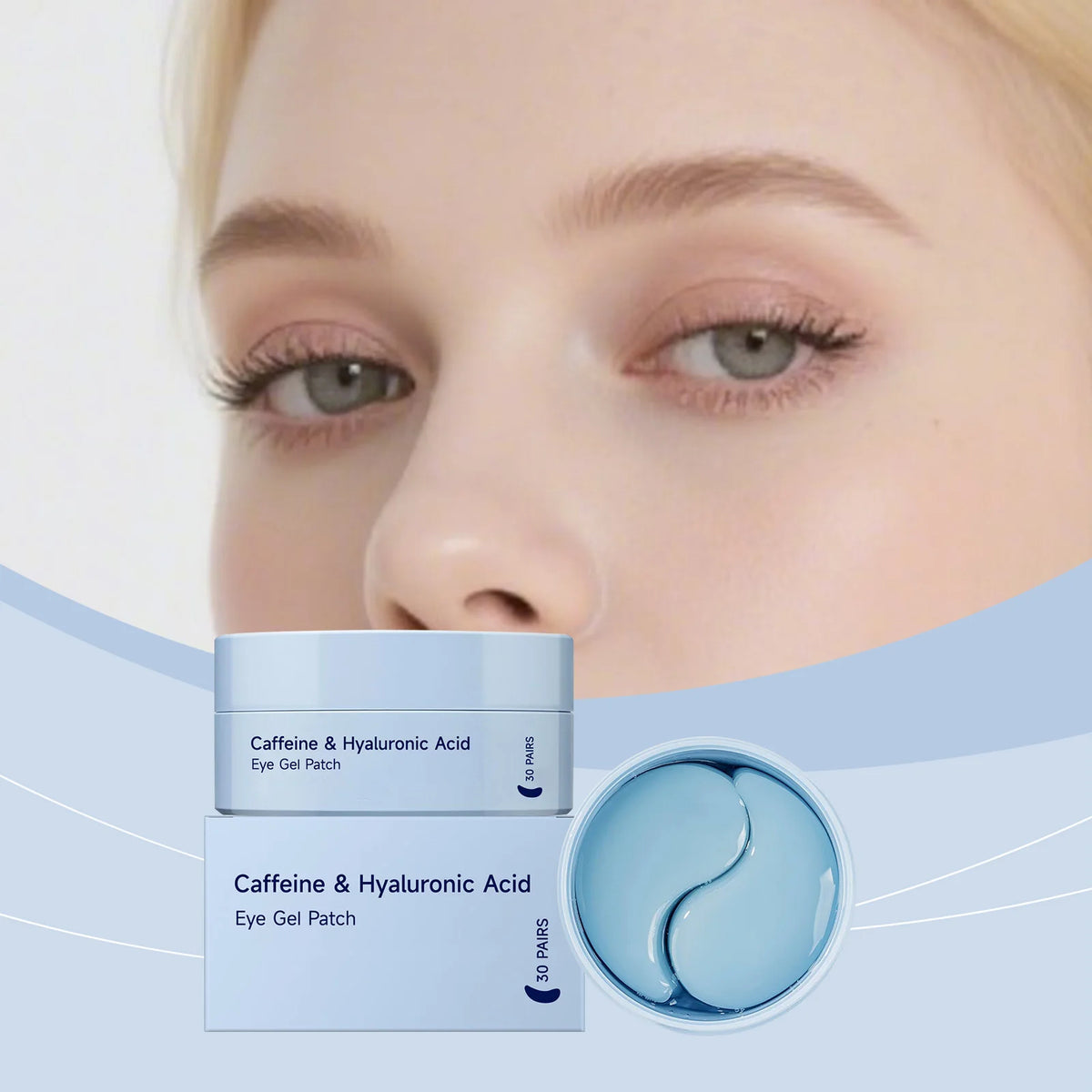 60-Pack Caffeine Eye Patches – Firming & Moisturizing Eye Masks Eye Gel Patches SWANS