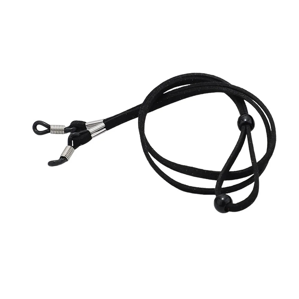 Suede Eyeglasses Retainer Strap – Elastic Holder Cord 71cm Eyewear Retainer Strap SWANS Black