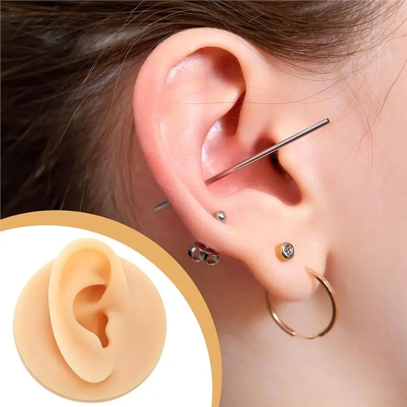 4-Pack Silicone Ear Models for Piercing Practice & Display Piercing Practice Model SWANS