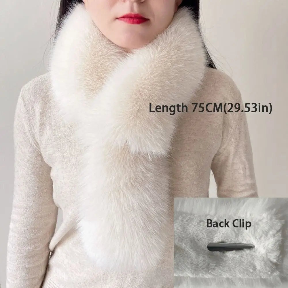 Luxury Faux Fur Winter Neck Scarf – Plush Warm Wrap for Women Faux Fur Scarf SWANS