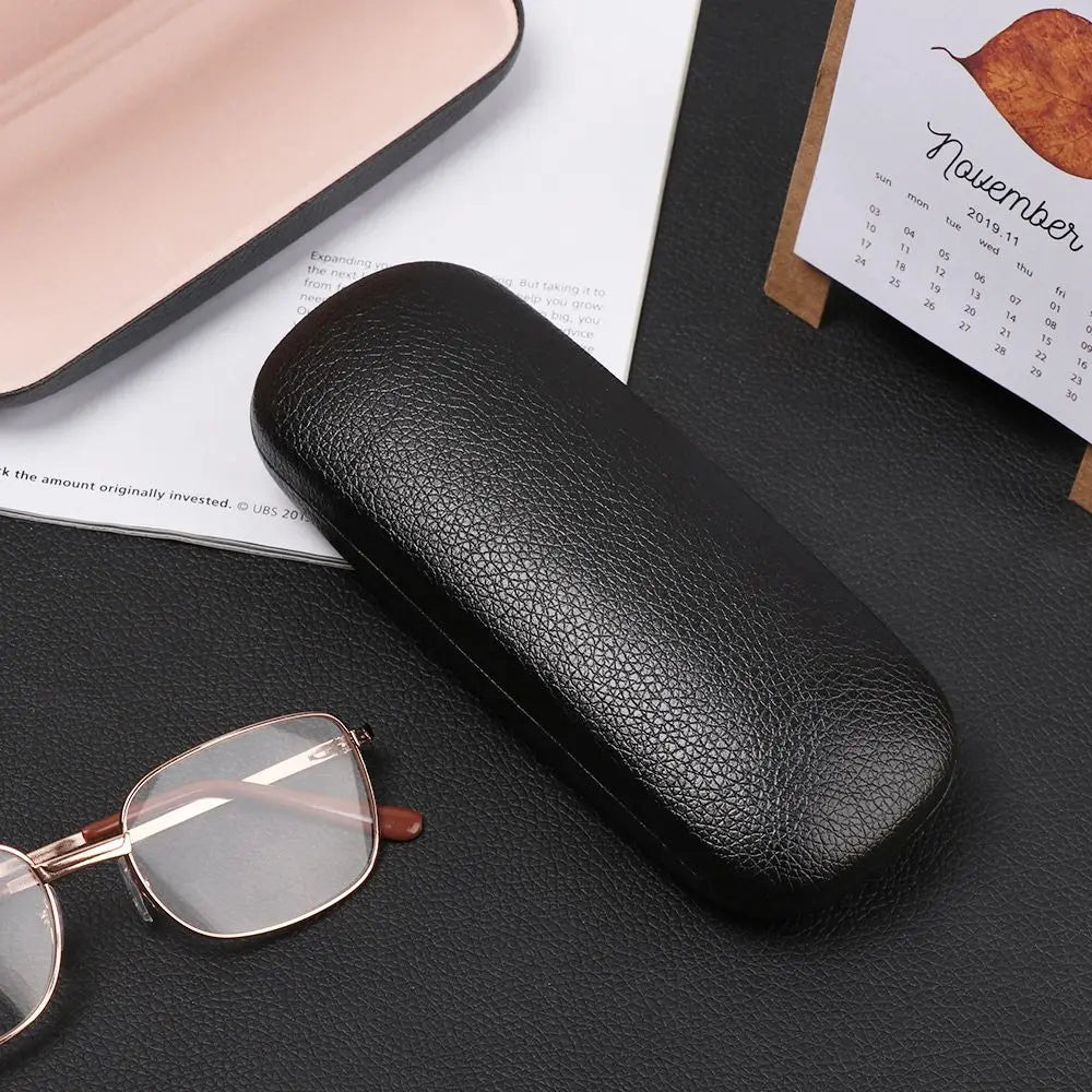 PU Leather Hard Eyeglass Case – Waterproof Glasses Box Eyeglass Case SWANS