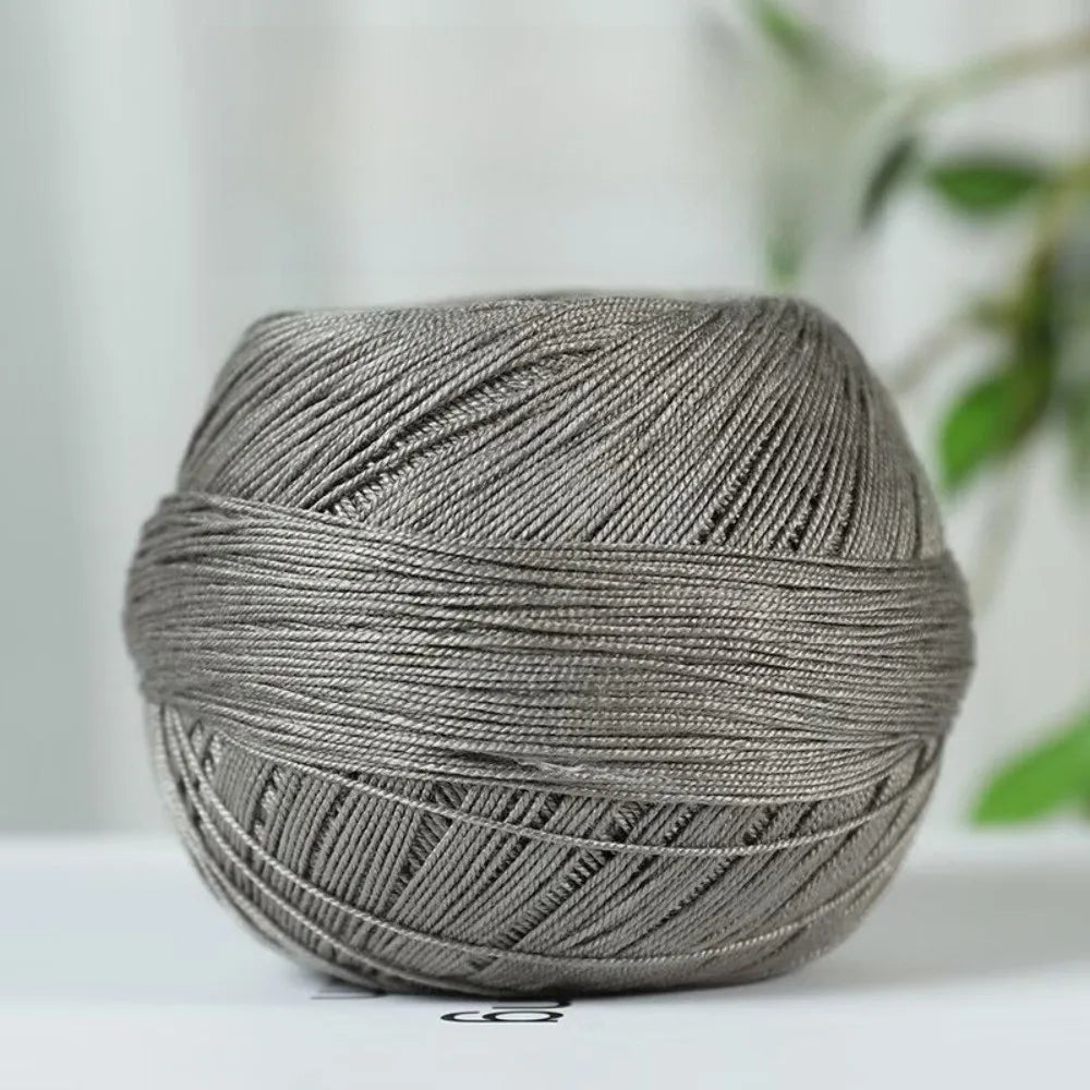 Size 7 Lace Crochet Thread Yarn – Soft Mercerized Cotton 50g Lace Crochet Yarn SWANS Dark Grey