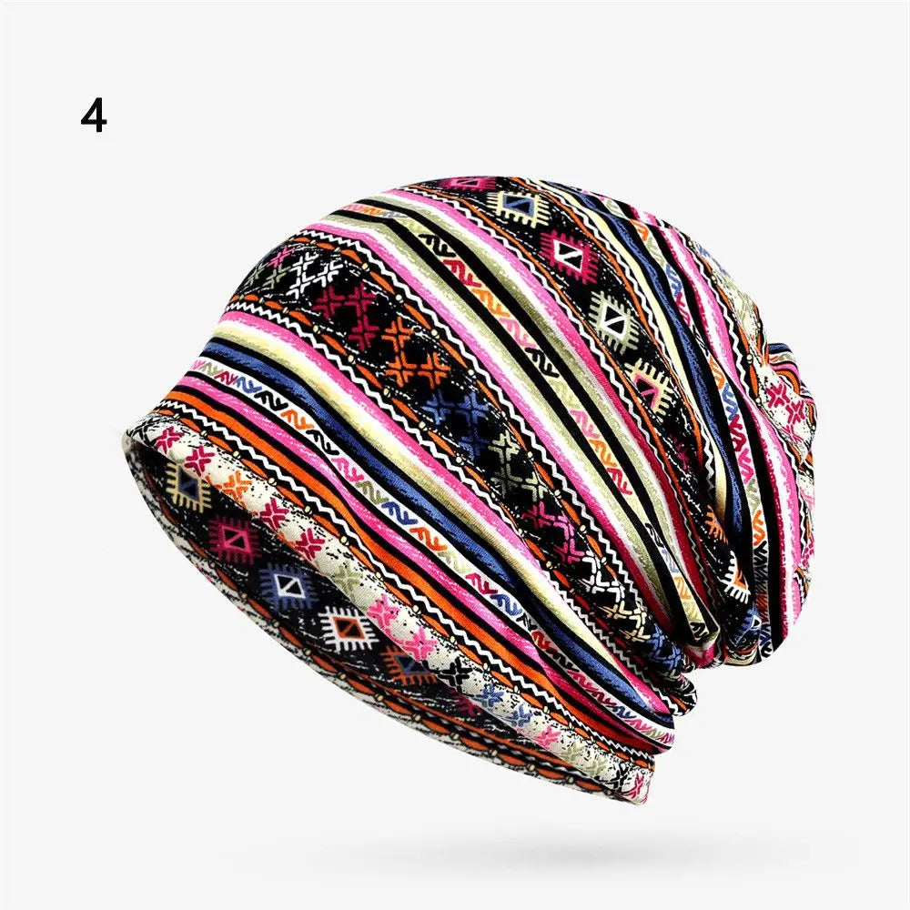 Elastic Knit Turban Hat – Women's Head Wrap Beanie Hijab Scarf Turban Head Wrap SWANS 4