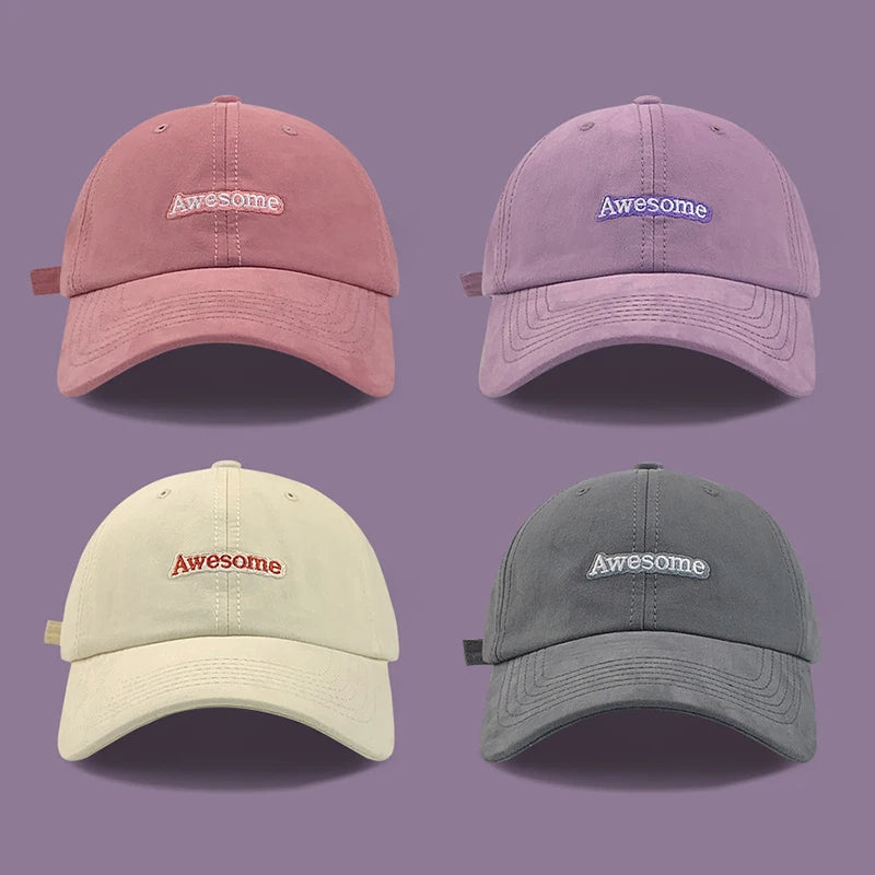 Candy Color Women's Baseball Cap – Letter Embroidery Snapback Baseball Cap SWANS
