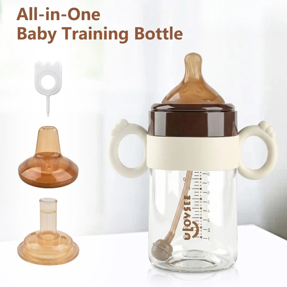 SWANS PPSU Baby Training Bottle 240ml/300ml Wide Neck & Straw Baby Training Bottle SWANS