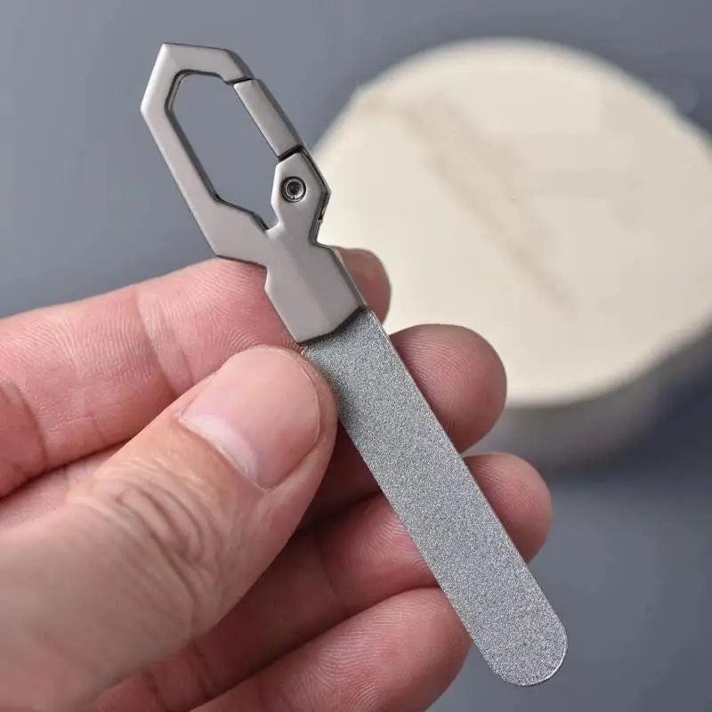 YOVIP Double-Sided Stainless Steel Nail File – Coarse & Fine Nail File SWANS silver