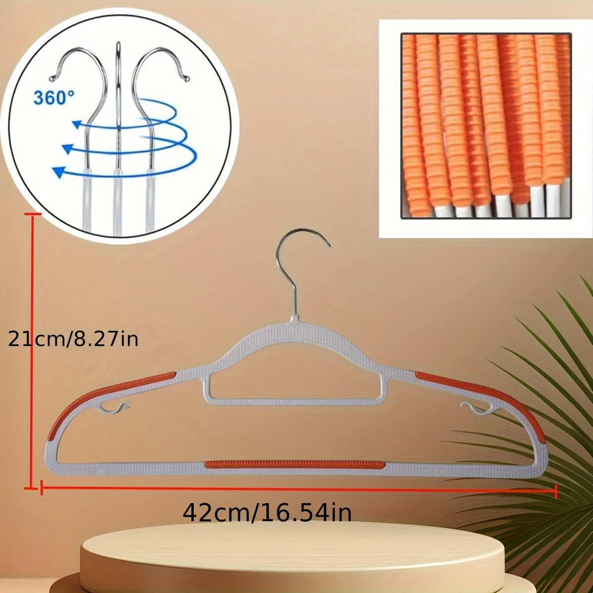 10-Pack Non-Slip Rotating Hook Clothes Hangers – Plastic Clothes Hangers SWANS