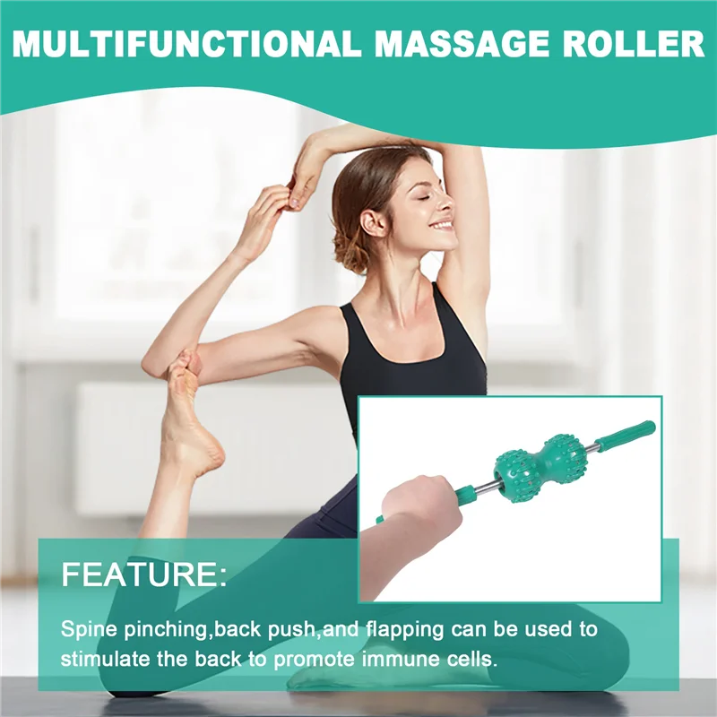 Magnetic Massage Roller – Back, Neck & Shoulder Massager Massage Roller SWANS Green