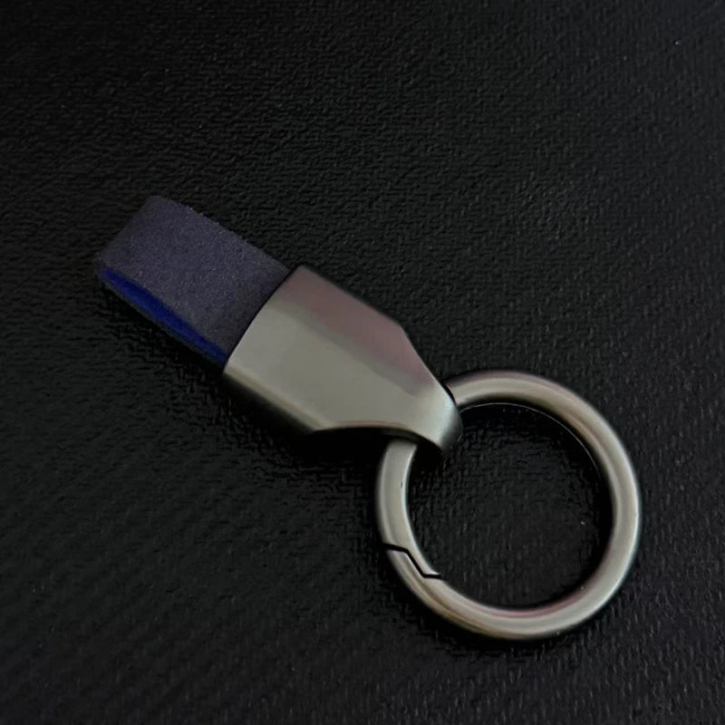 XMSJ Cowhide Leather Keychain Carabiner Belt Clip Key Ring Leather Keychain SWANS D