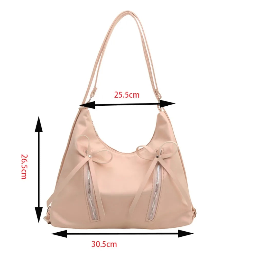 Large Capacity PU Leather Shoulder Bag – Bowknot Retro Tote Shoulder Tote Bag SWANS