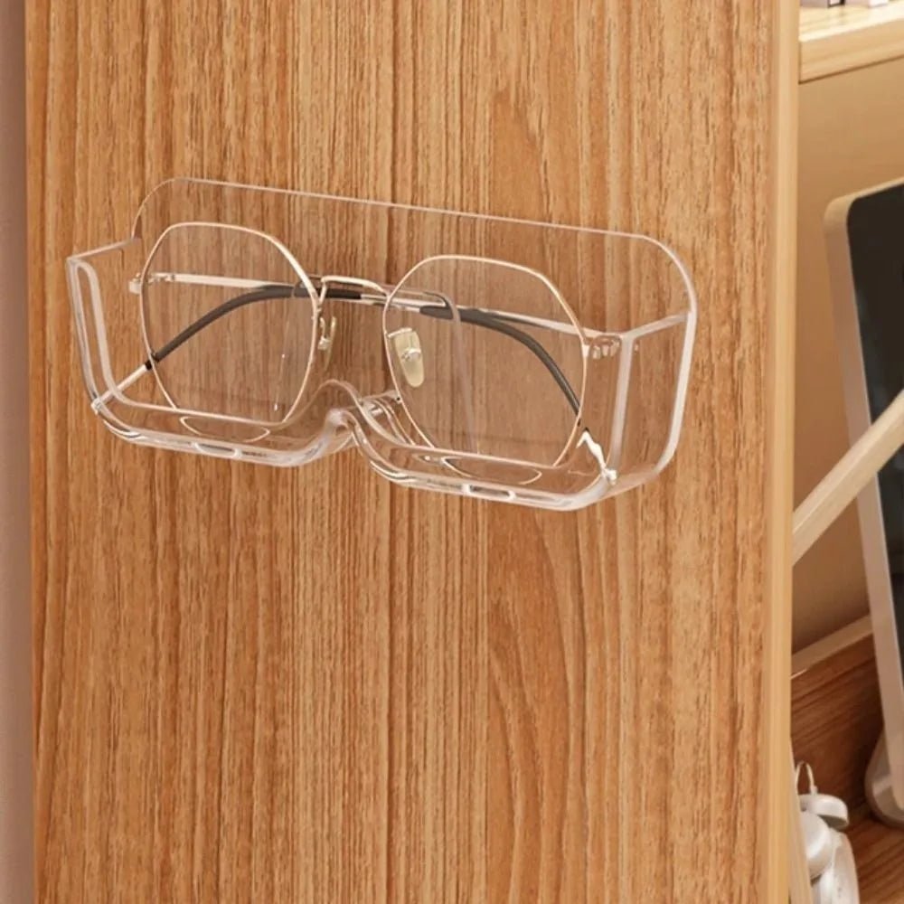 Wall Mounted Eyewear Holder – No-Drill Glasses Storage Rack Eyewear Storage Holder SWANS Transparent