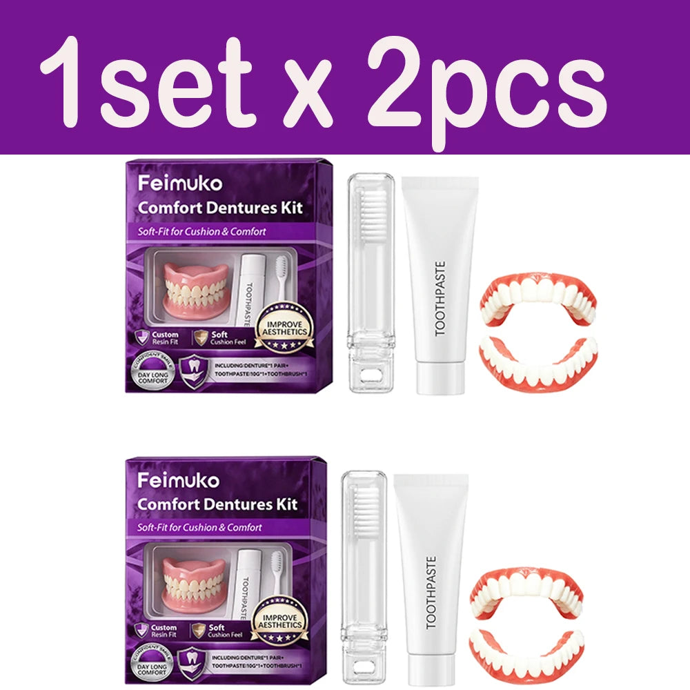 FEIMUKO Denture Modification Kit – Secure Fit & Natural Look Denture Adhesive Kit SWANS 2pcs